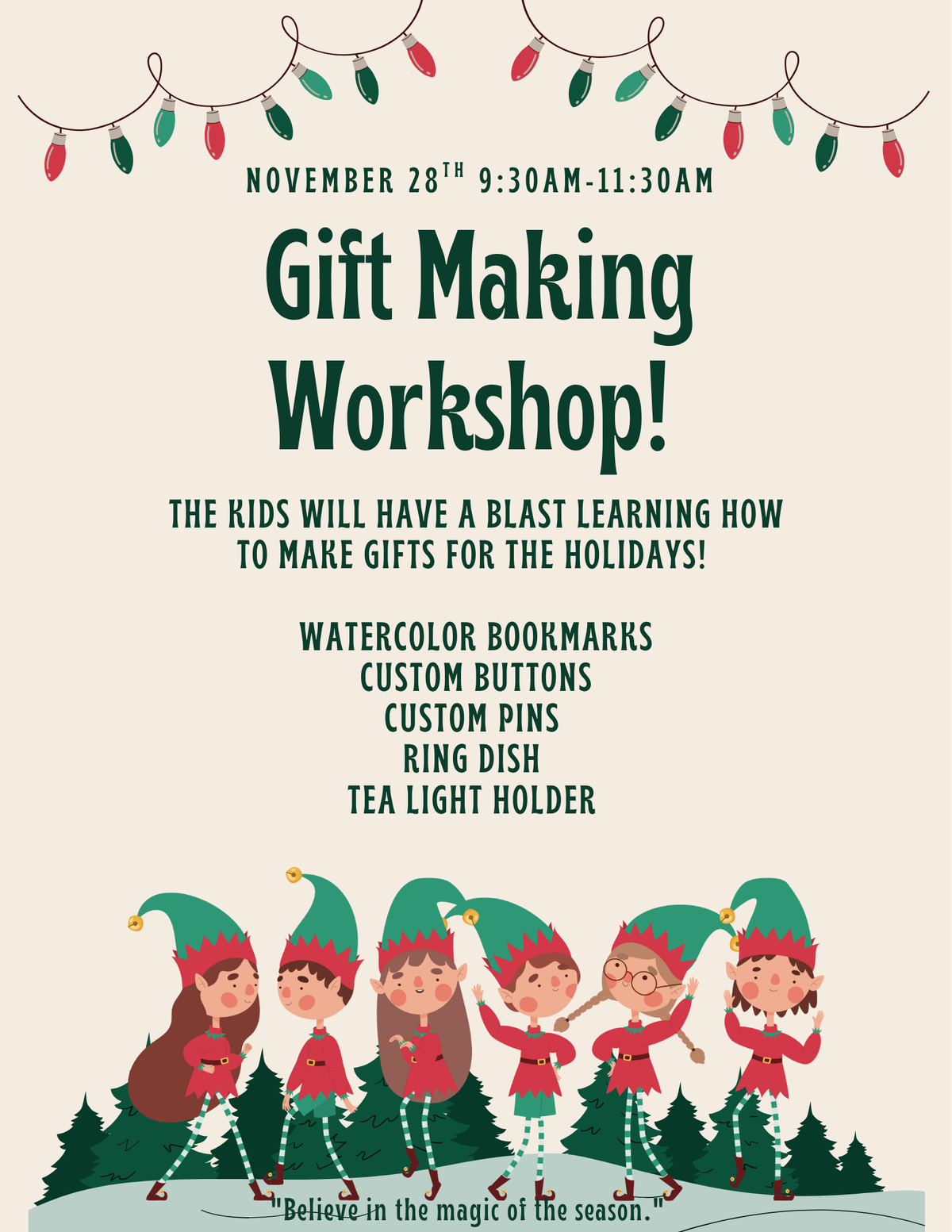 Gift Making Workshop!
